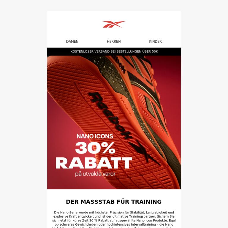 Steigere Dich: 30 % Rabatt auf Nano-Icons - newsletter screenshot