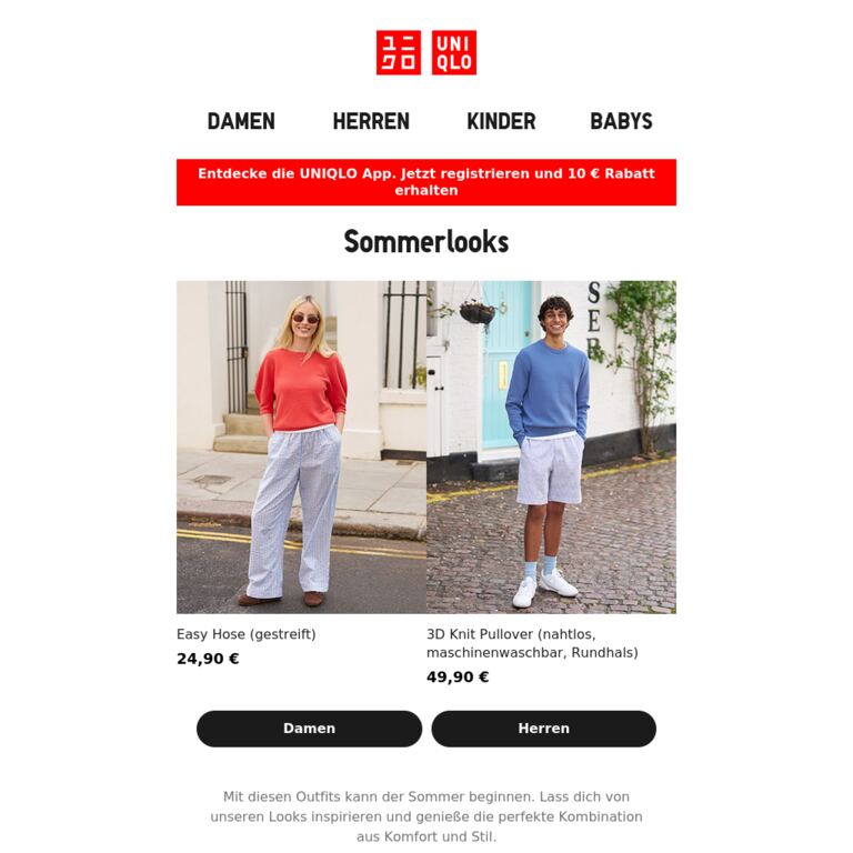 Style-Inspiration für den Sommer	 - newsletter screenshot