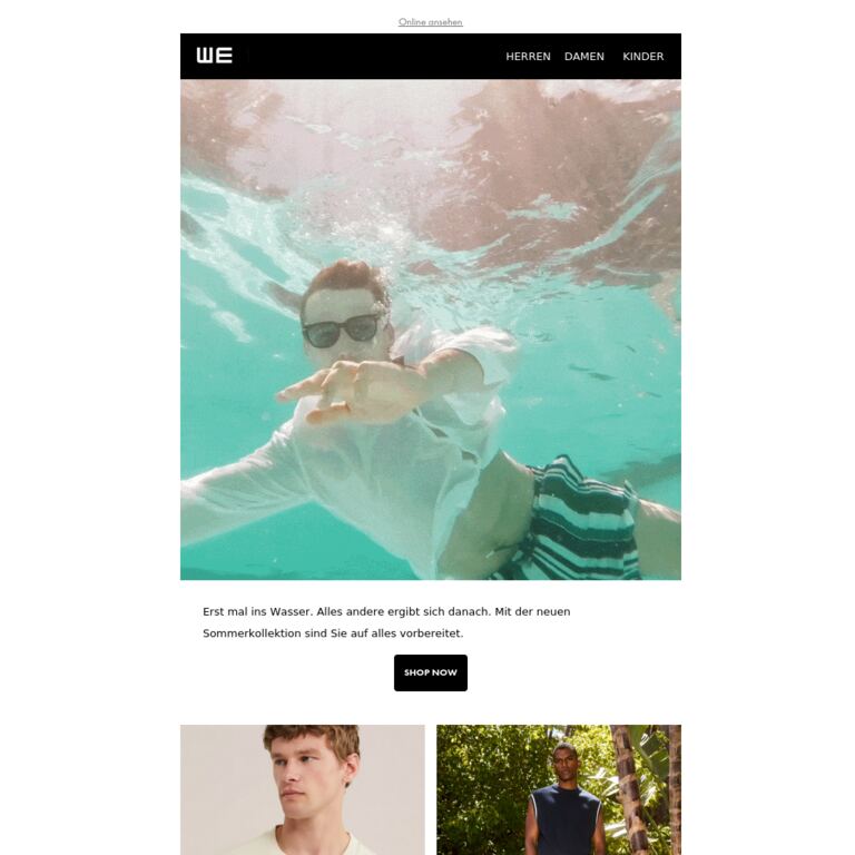 Eine Kollektion für all Ihre Sommerpläne - newsletter screenshot