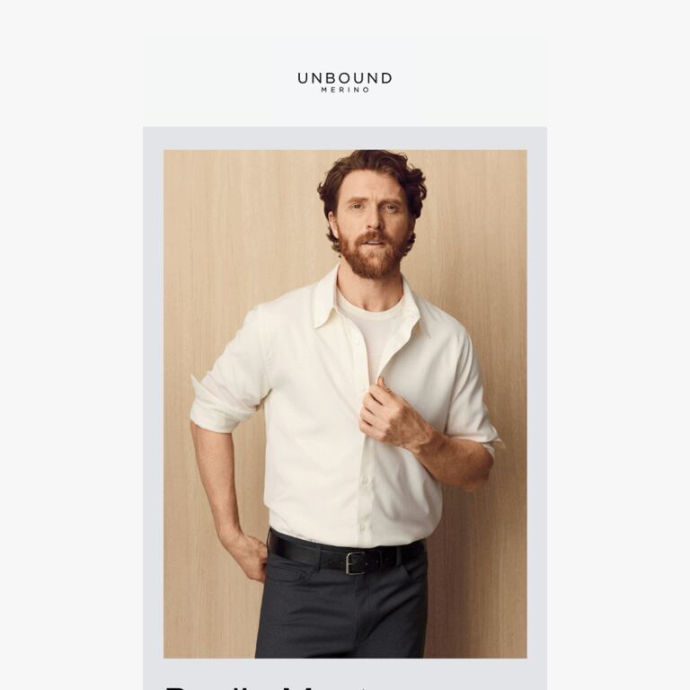 The Travel-Ready Button Up. - newsletter screenshot