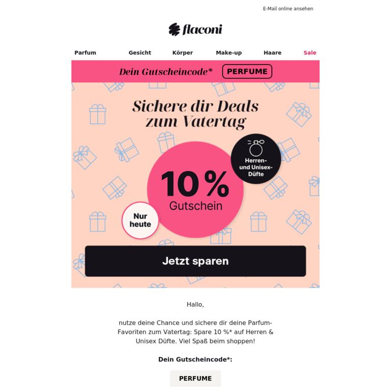 Dein Deal zum Vatertag 🛍️✨ - newsletter screenshot