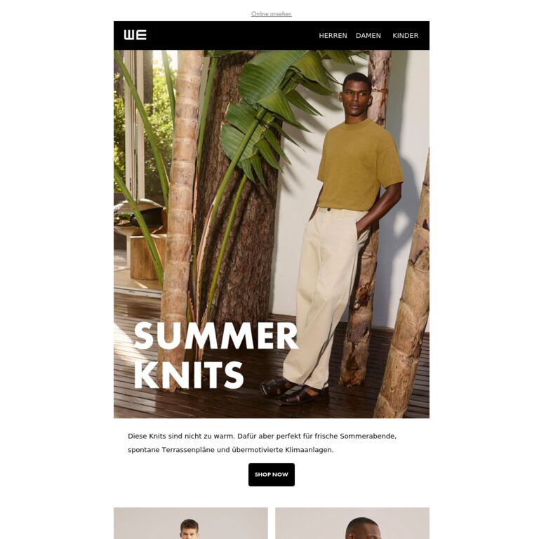 Diese Knits sind nicht zu warm - newsletter screenshot