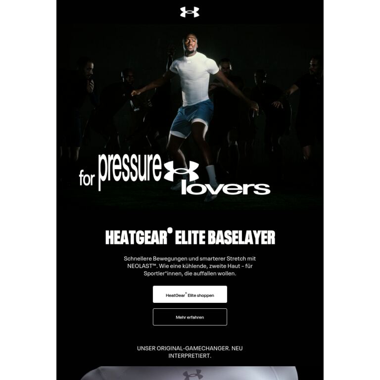 Heatgear for Pressure Lovers - newsletter screenshot