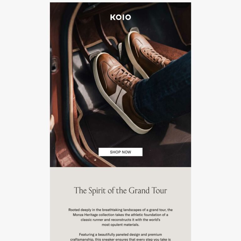 A Wearable Travelogue: The Monza Heritage - newsletter screenshot