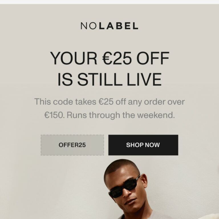 Your €25 discount is still available - newsletter screenshot
