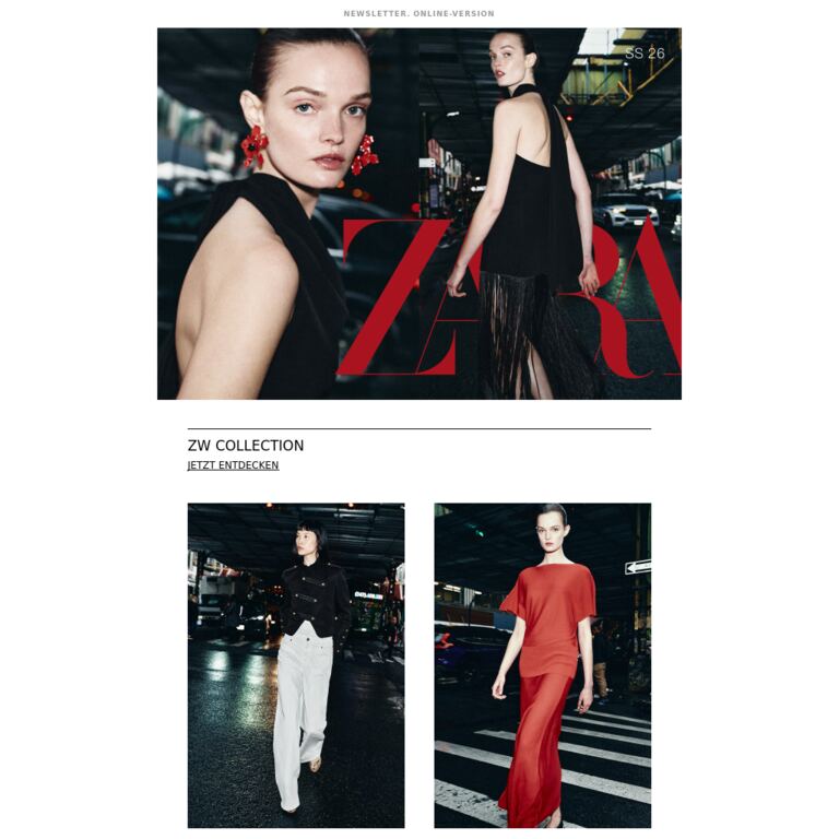 Damen | Besondere Anlässe - newsletter screenshot