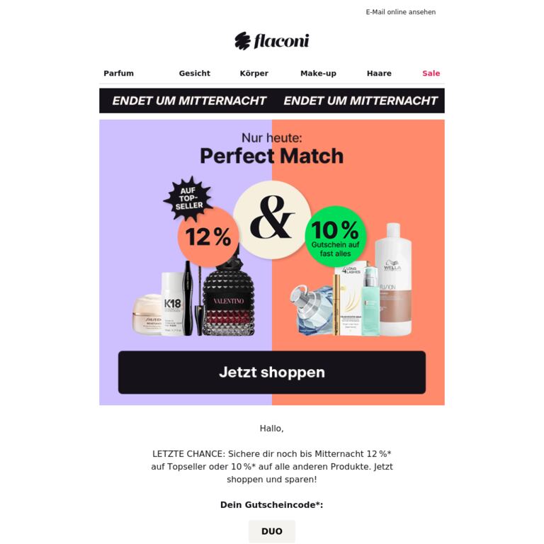 LETZTE CHANCE ❱❱ Dein Deal-Duo wartet - newsletter screenshot