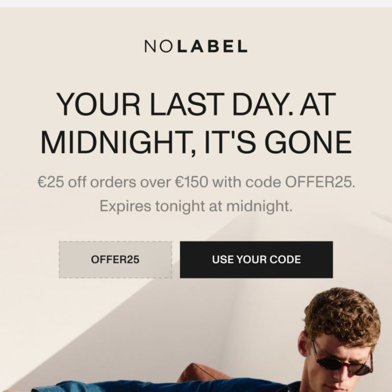 Your offer expires at midnight - newsletter screenshot