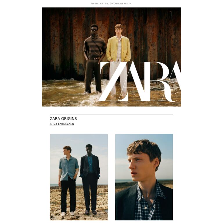 Herren | Entdecke unsere neueste Kollektion - newsletter screenshot
