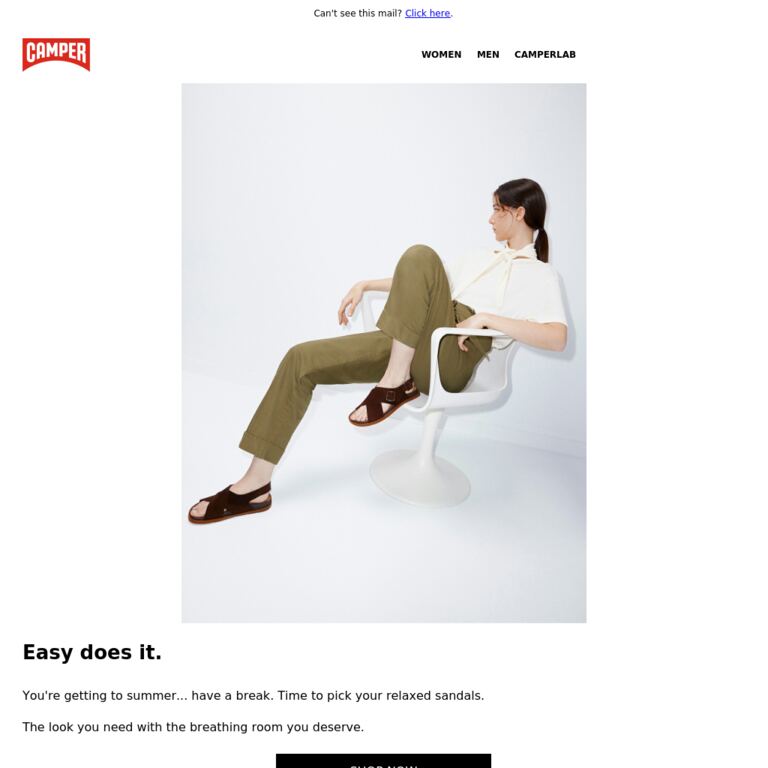 Take It Easy - newsletter screenshot
