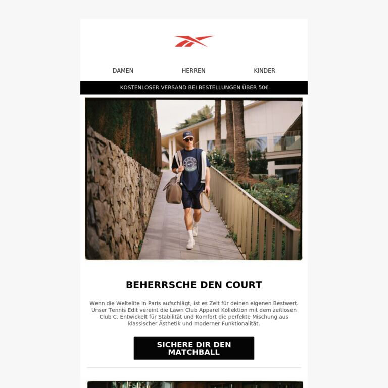 Grand Slam Style: Das Tennis-Edit - newsletter screenshot