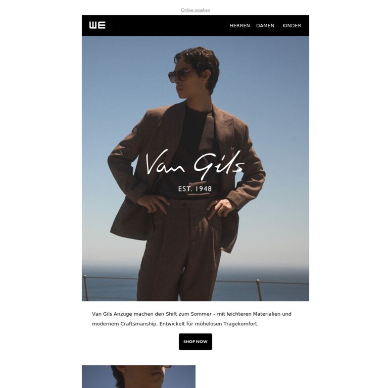 Van Gils macht den Shift zum Sommer - newsletter screenshot