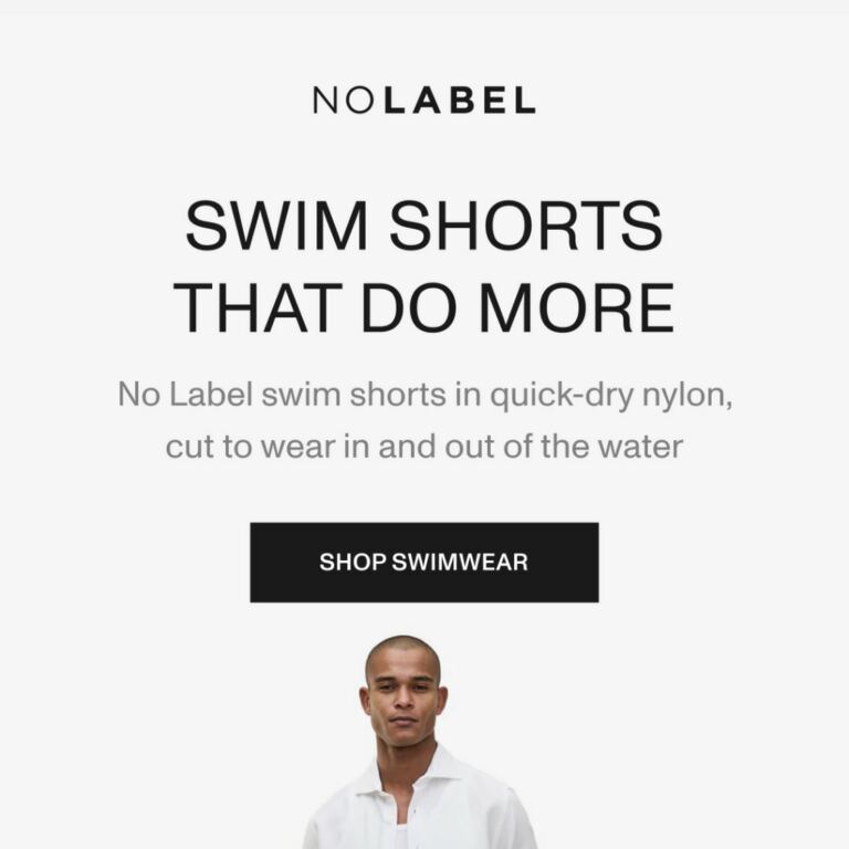 Swim shorts built for more than the pool - newsletter screenshot