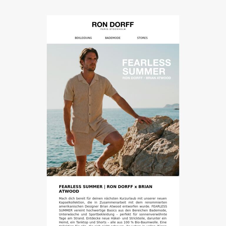 FEARLESS SUMMER von Brian Atwood - newsletter screenshot