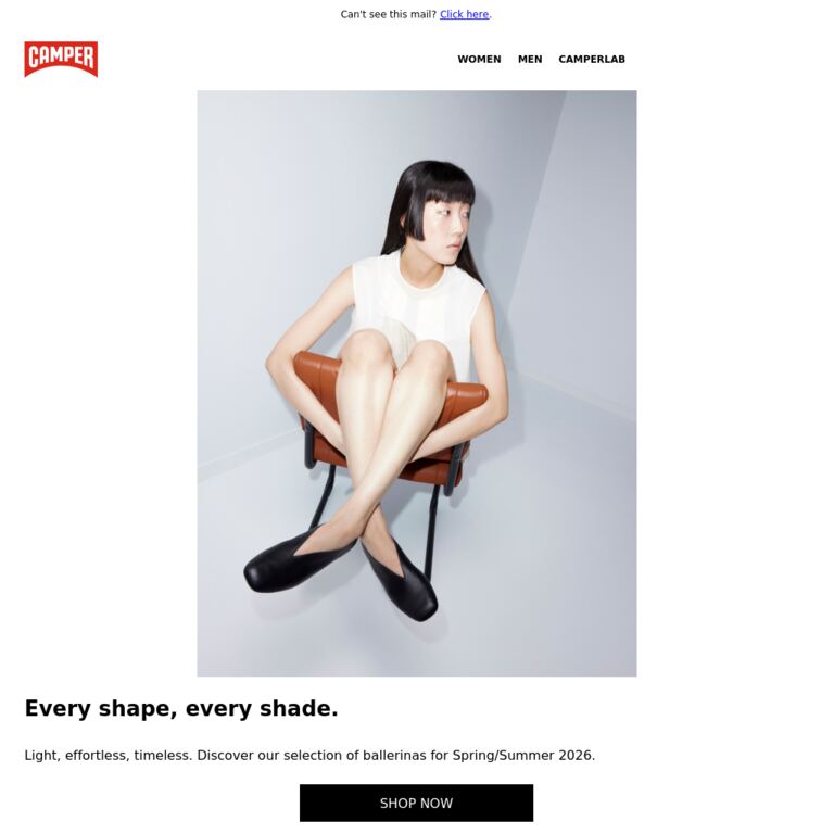 Ballerinas - newsletter screenshot