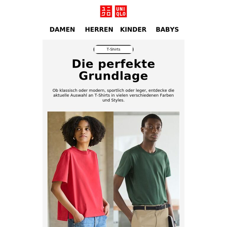 Neue Essentials für neue Looks	 - newsletter screenshot