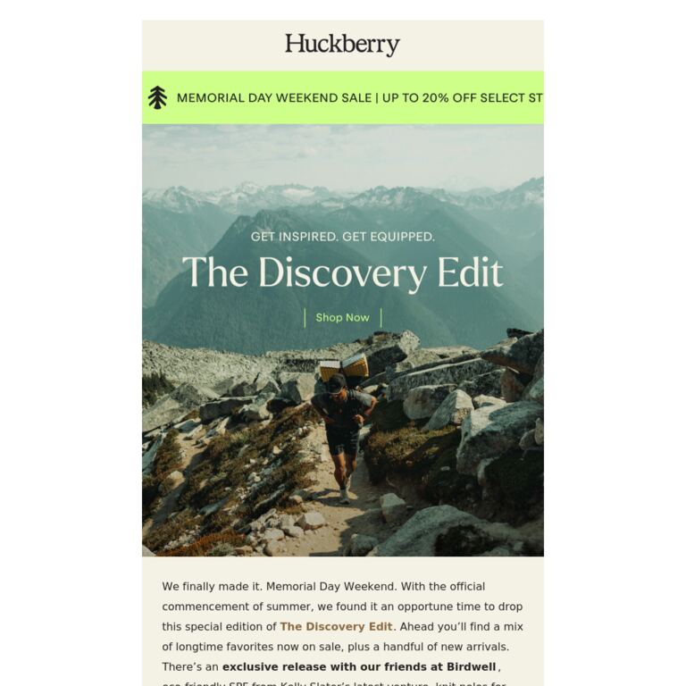 Our Picks Heading Into the Long Weekend - newsletter screenshot