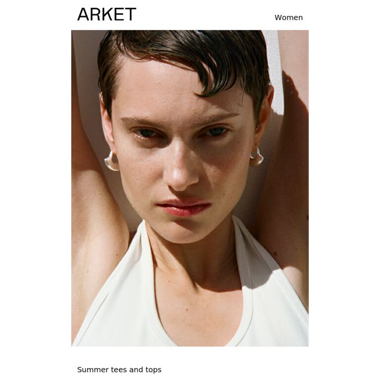 Summer tees and tops - newsletter screenshot