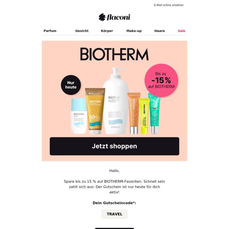 Top-Gutschein auf die BESTSELLER-Marke - newsletter screenshot
