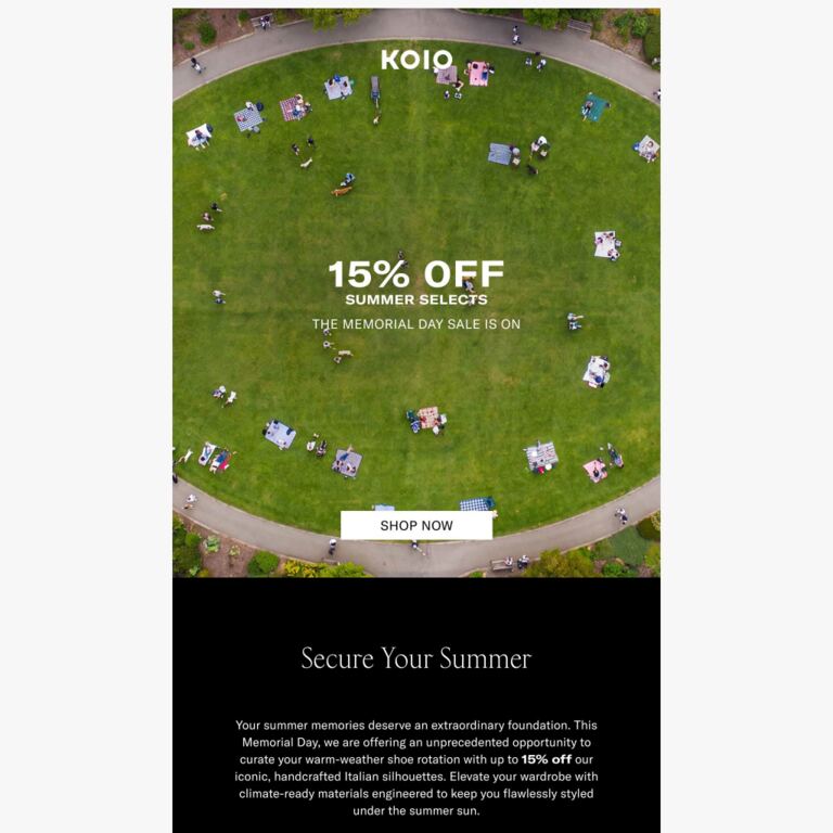 The Riviera Launch: 15% Off Select Styles - newsletter screenshot