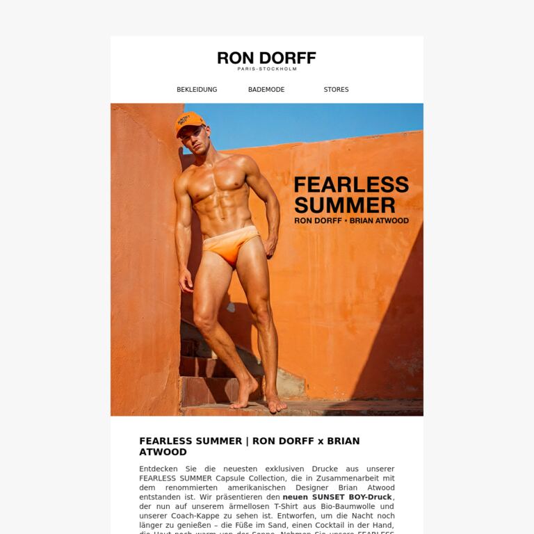 SUNSET BOY - newsletter screenshot