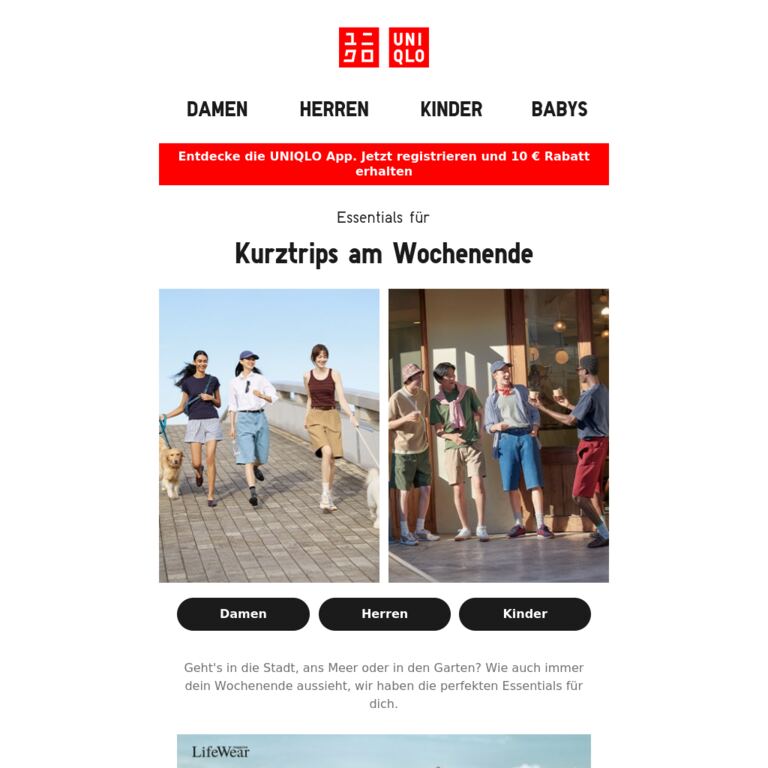 Zeit fürs Wochenende - newsletter screenshot