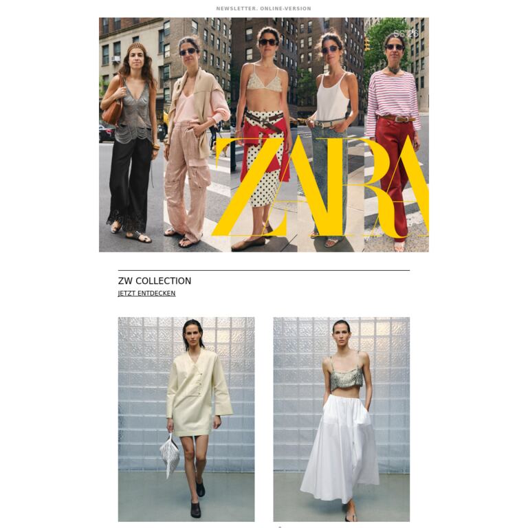 Damen | Neu in dieser Woche - newsletter screenshot