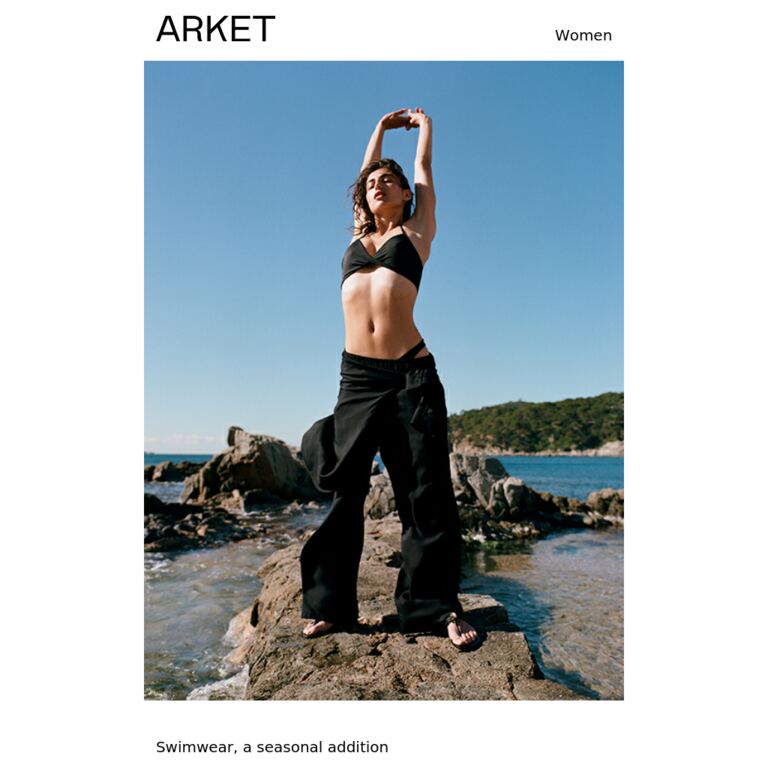 Swimwear, a seasonal addition - newsletter screenshot
