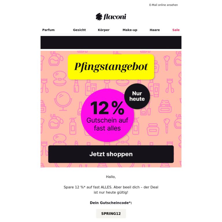 DEAL der Woche: 12 % sparen 🎉 - newsletter screenshot