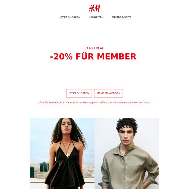 Flash Deal: -20% - newsletter screenshot