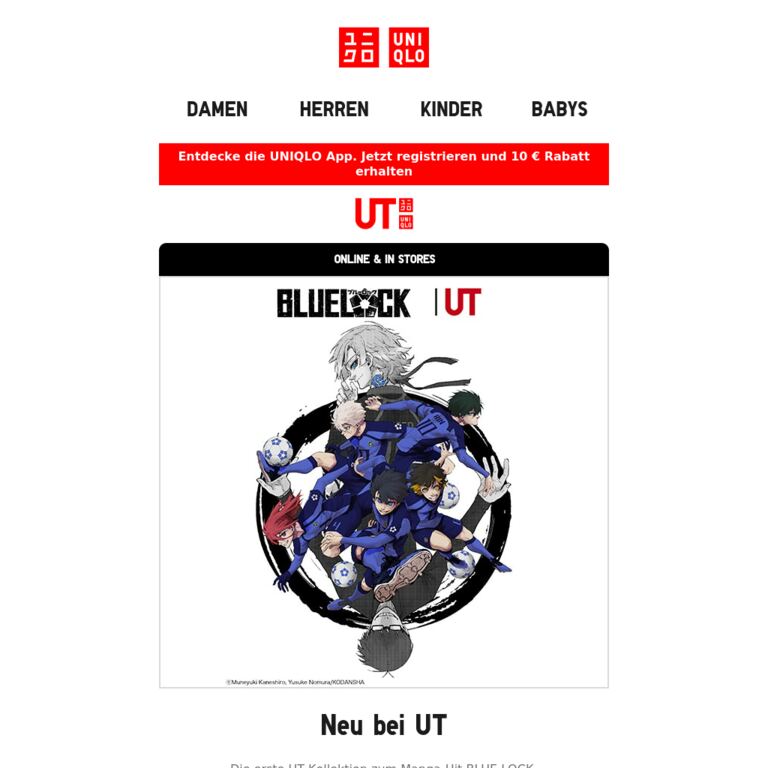 Neue UT Kollektionen - newsletter screenshot