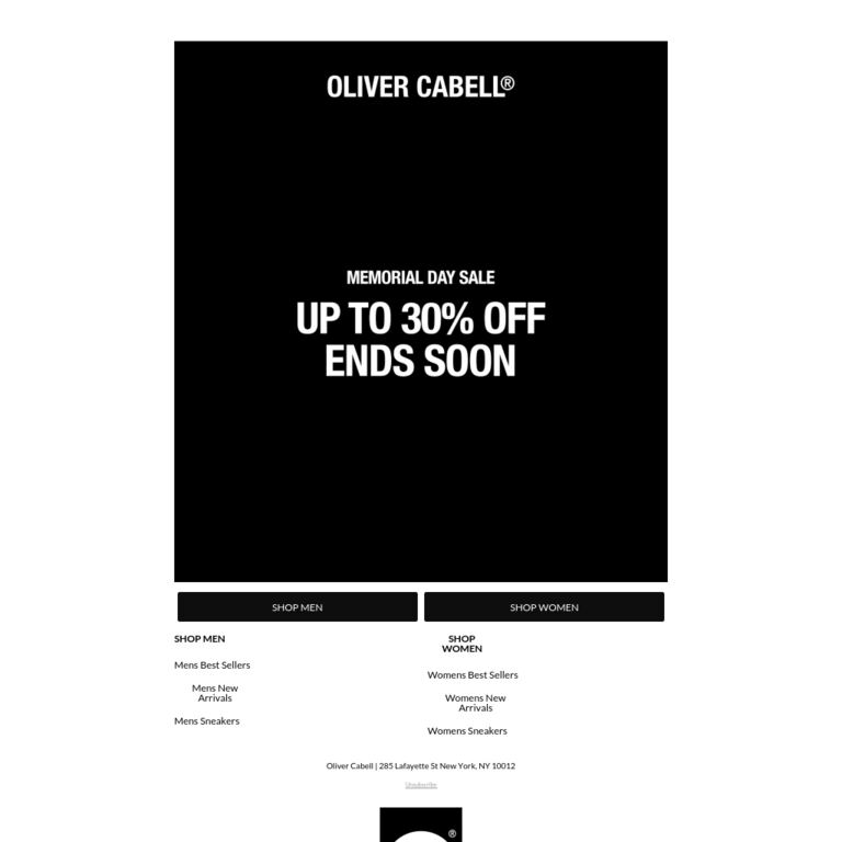 Last Call: Memorial Day Sale - newsletter screenshot
