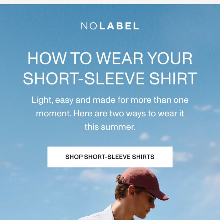 Two ways to wear your short-sleeve shirt - newsletter screenshot