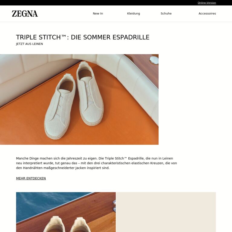 Triple Stitch™: die Sommer-Espadrille - newsletter screenshot