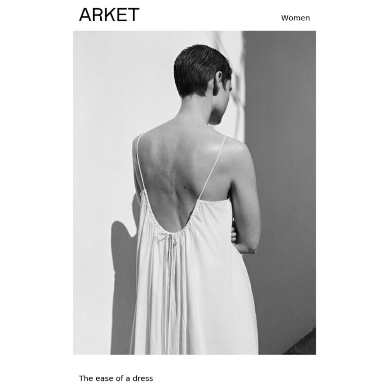 The ease of a dress - newsletter screenshot