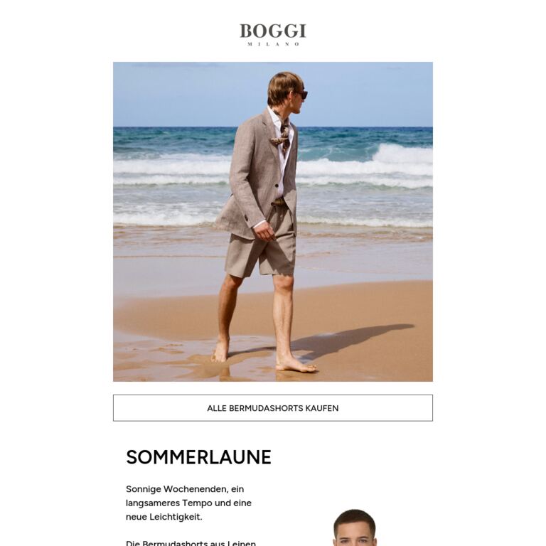 Bermudashorts aus Leinen: Mach dich bereit für den Sommer! - newsletter screenshot