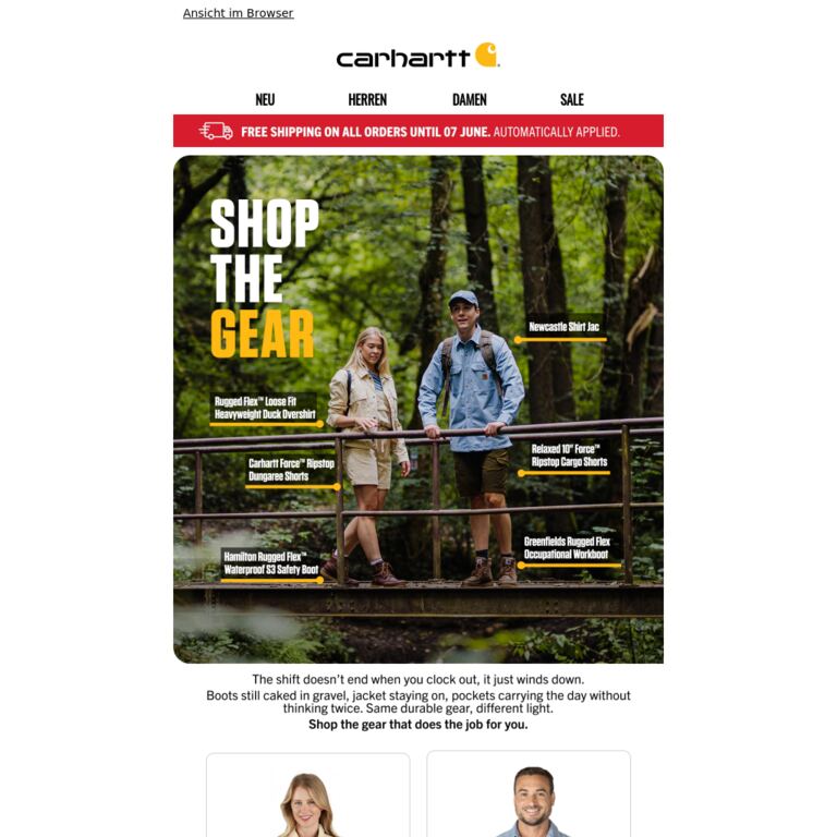 Shop the Gear Behind the Craft - newsletter screenshot