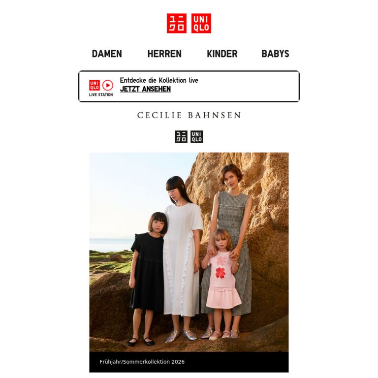 Neu | UNIQLO and Cecilie Bahnsen - newsletter screenshot