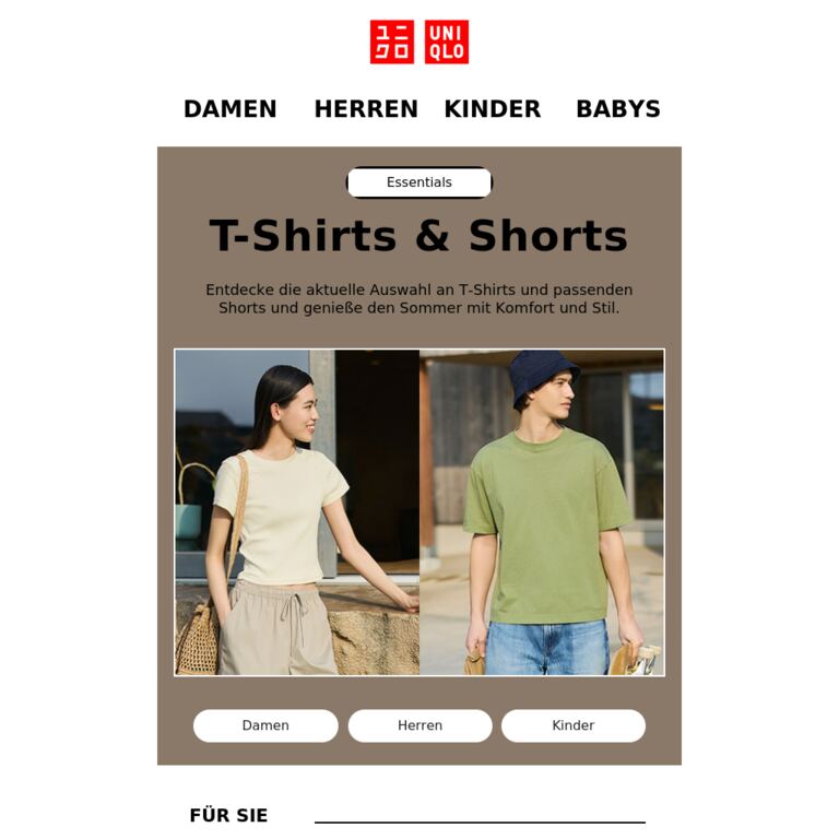 Die perfekte Sommerkombi - newsletter screenshot
