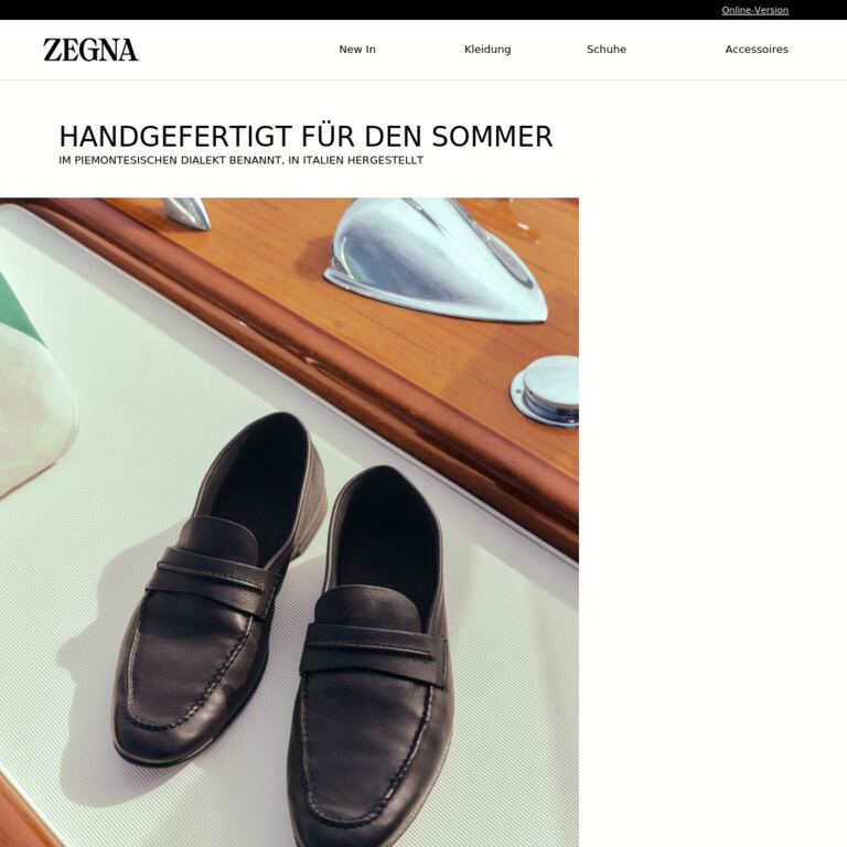 Mocassin: handgefertigt für den Sommer - newsletter screenshot