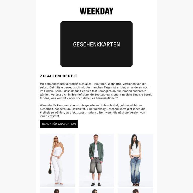 Das beste Geschenk ist freie Wahl - newsletter screenshot