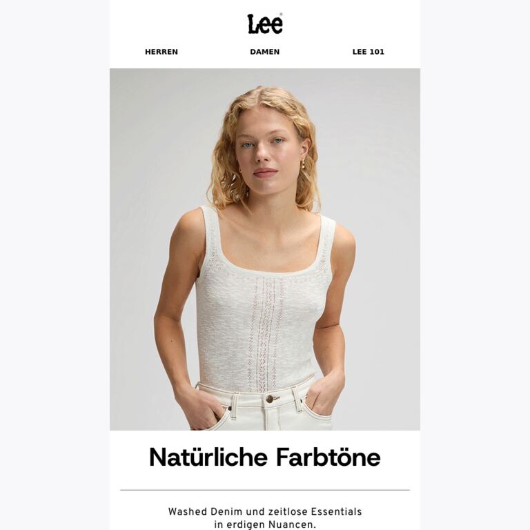 Natürliche Farbtöne - newsletter screenshot