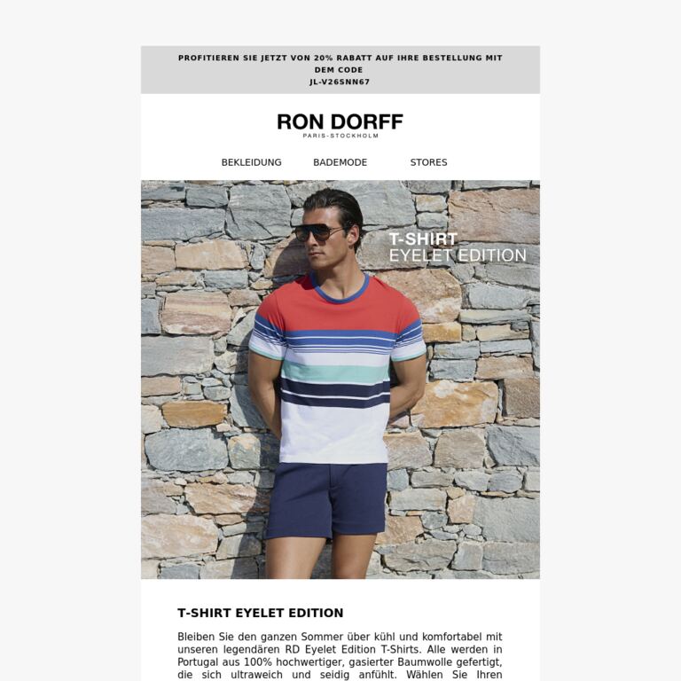 T-Shirt Eyelet Edition - newsletter screenshot