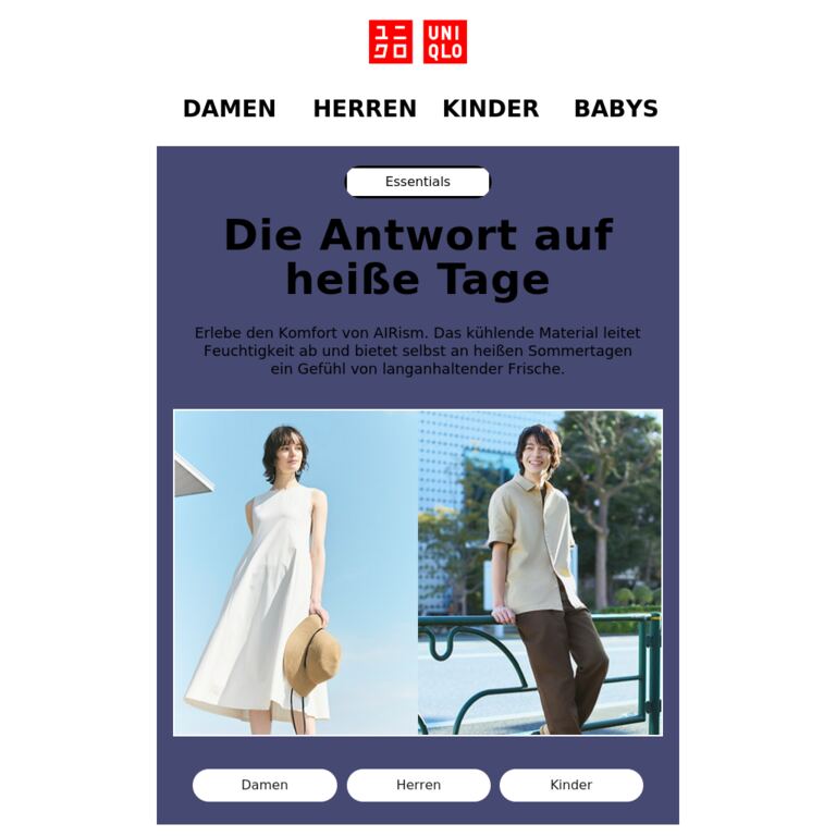 Die perfekte Lage für den Sommer - newsletter screenshot