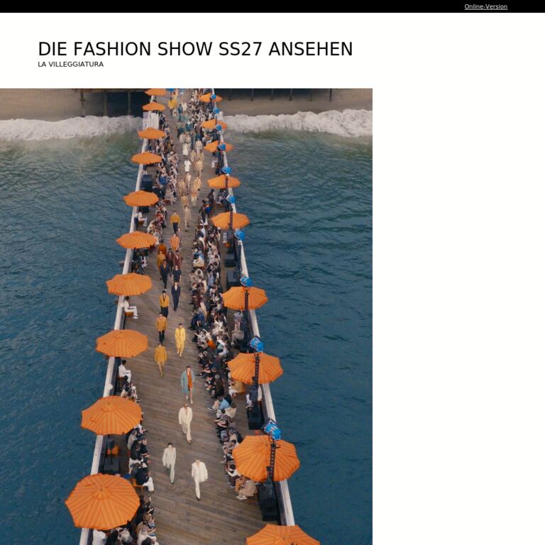 Sommer 2027 Fashion Show - newsletter screenshot