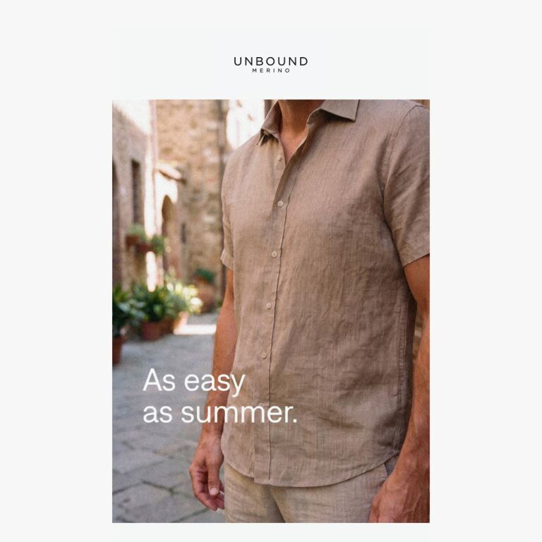 Exclusive Pre-Order: Merino Linen - newsletter screenshot