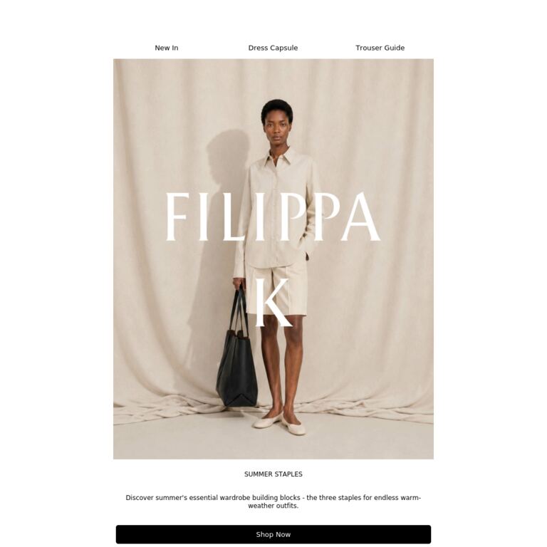 The Perfect Summer Wardrobe - newsletter screenshot