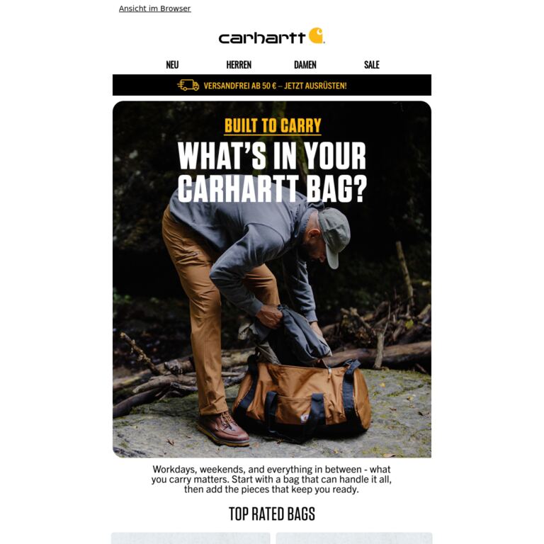 What’s In Your Carhartt Bag? - newsletter screenshot