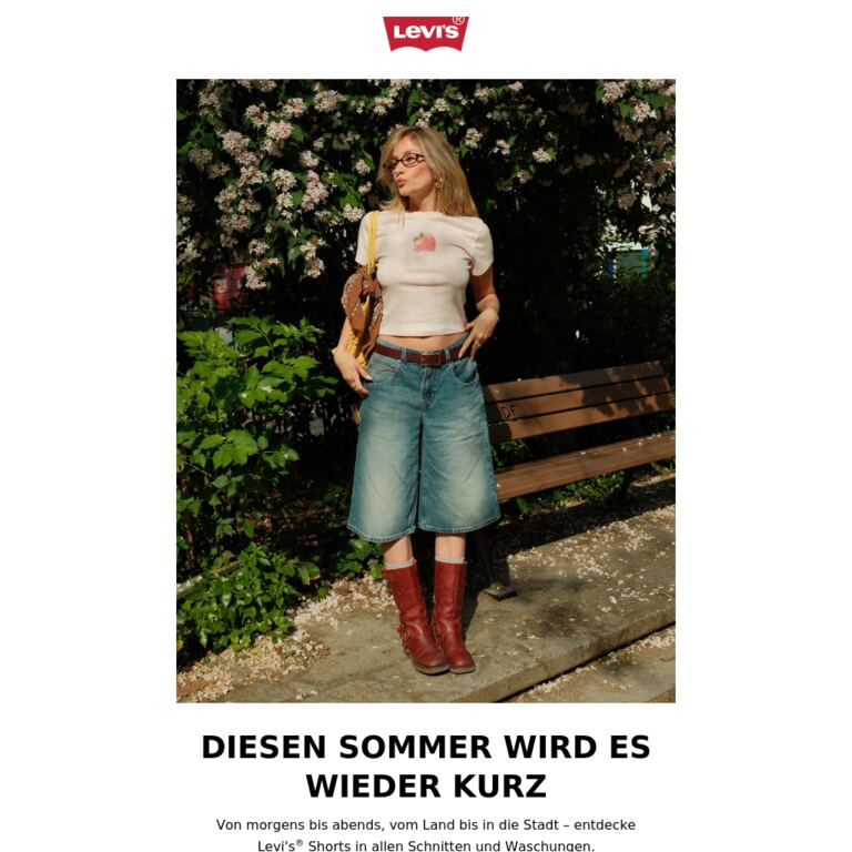 Der Sommer fühlt sich in Shorts einfach besser an. - newsletter screenshot