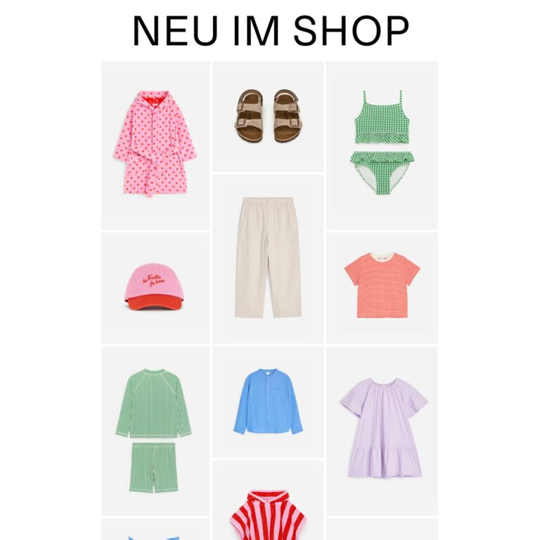 Neuheiten für die Kleinen - newsletter screenshot